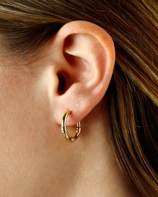 Small Round Hoops in 14K Yellow Gold  