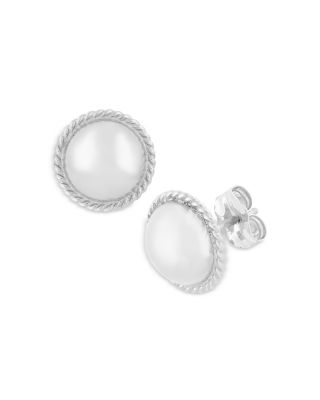 Bloomingdale's Fine Collection - Braided-Edge Dome Stud Earrings in 14K Yellow or White Gold