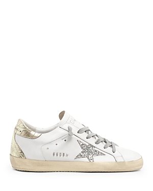 GOLDEN GOOSE DELUXE BRAND WOMEN'S SUPER-STAR GLITTER LOW TOP trainers,GWF00102F00158410622