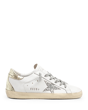 Golden Goose Super-star Sneakers In White Silver