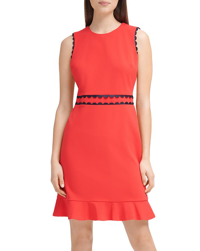 KARL LAGERFELD Women's Scuba Crepe Side Rouched Sheath 625447