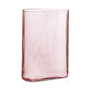 Shop Nude Glass Mist Short Vase, Dusty Rose In Pastl Pink