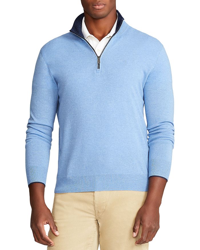 Polo Ralph Lauren Washable Quarter Zip Cashmere Sweater | Bloomingdale's