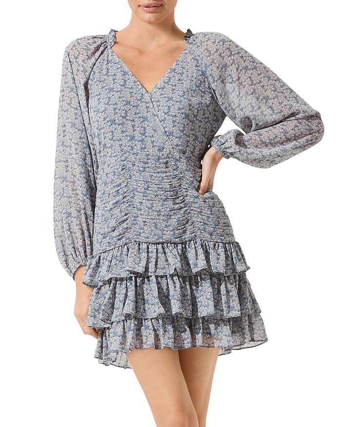 astr the label bow tie ruffle dress