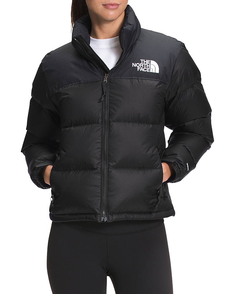 The North Face Nuptse Water Repellent 700 Fill Power Down Short Puffer Jacket In Black