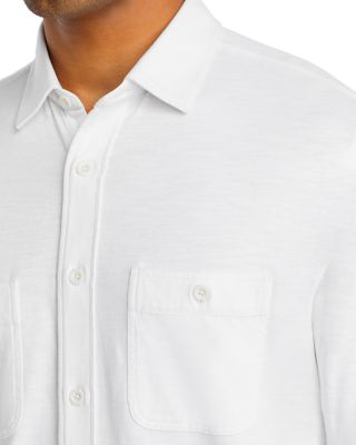 Seasons Regular Fit Long Sleeve Cotton Knit Button Down Shirt