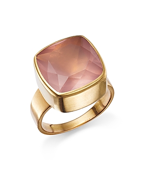 Annette Ferdinandsen Design 18K Yellow Gold Rose Quartz Roxy Statement Ring