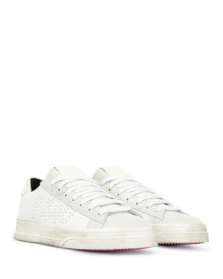 P448 - Women's Jack Perforated Calf Hair Trim Sneakers