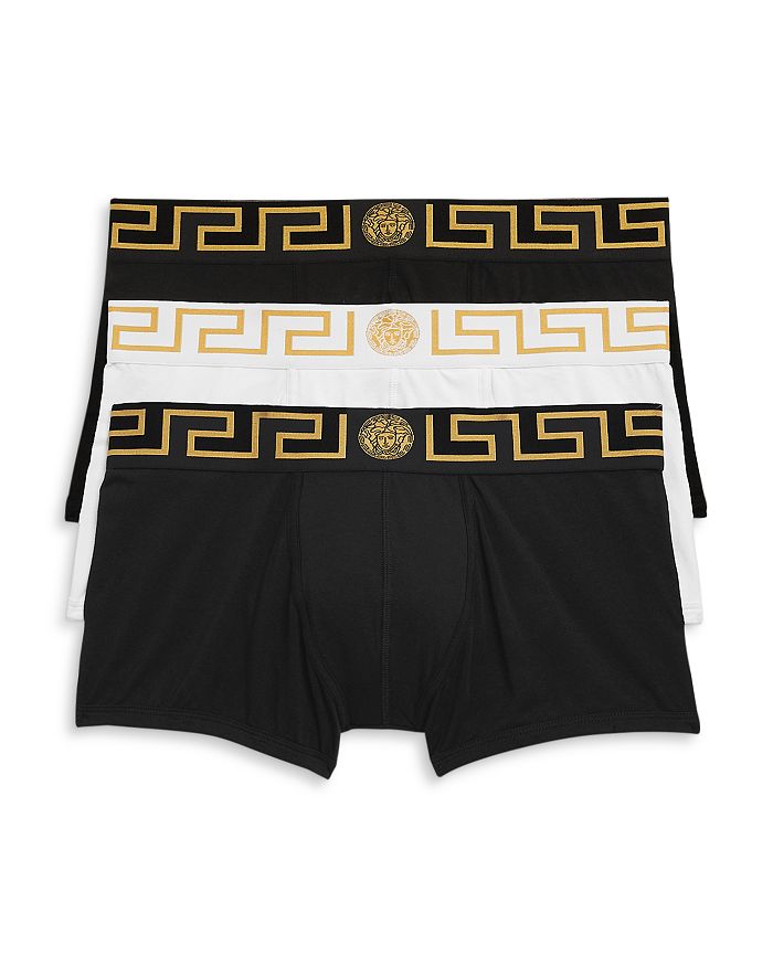 Blue for Men Versace Greca Boxers in White Mens Clothing Underwear Boxers 