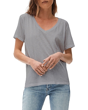 Michael Stars Skyler Relaxed V-neck Tee In Sterling