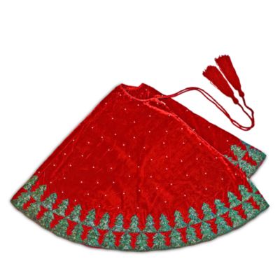 Sudha Pennathur Beaded Velvet Tree Skirt