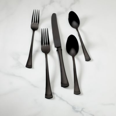Portola 20-Piece Black Mirror Flatware Set