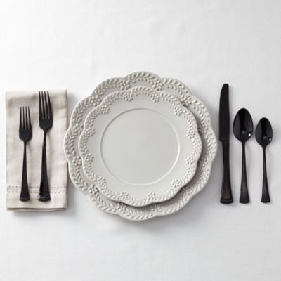 Portola 20-Piece Black Mirror Flatware Set