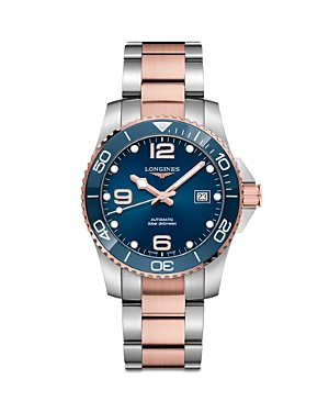 Longines Hydroconquest Watch, 41mm In Blue/two Tone
