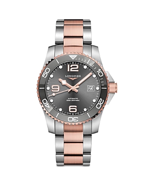 Shop Longines Hydroconquest Watch, 41mm In Gray/two Tone