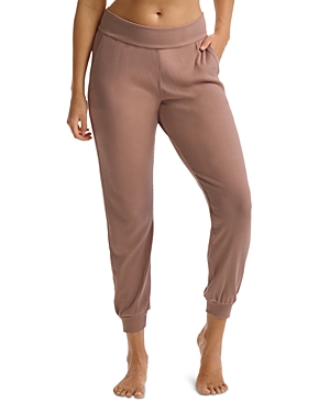 Commando Luxury Rib Jogger Pants In Ochre