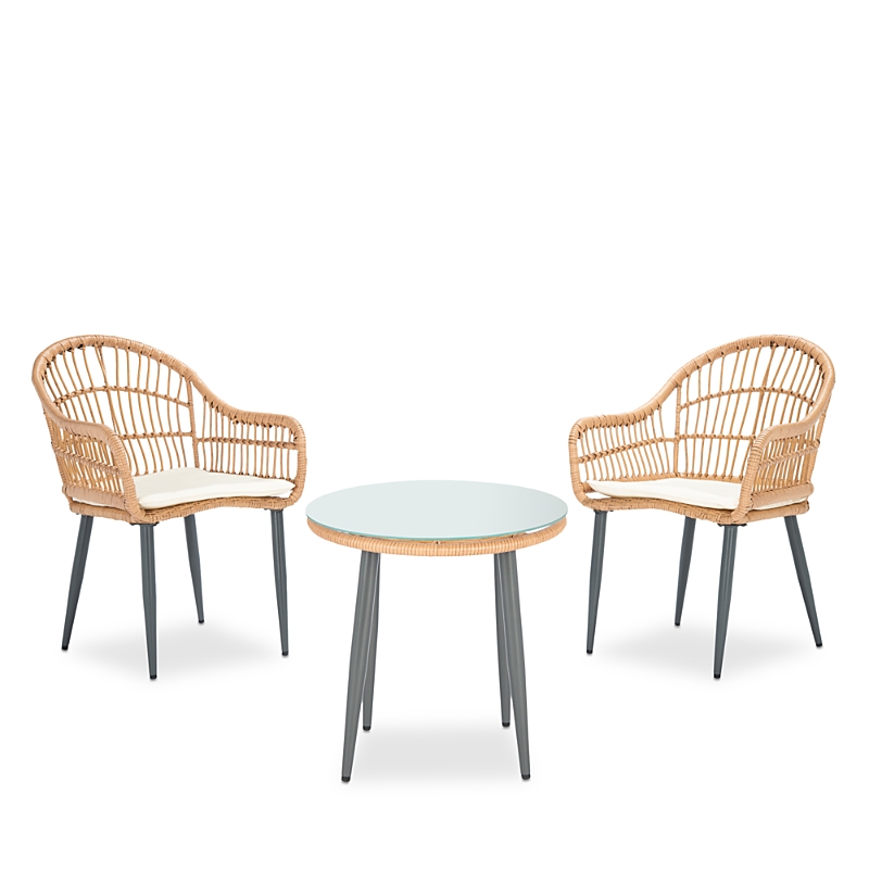 Safavieh Berlen 3-piece Outdoor Lounger Set In Natural