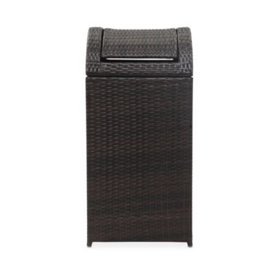 Safavieh - Outdoor Wicker Trash Bin