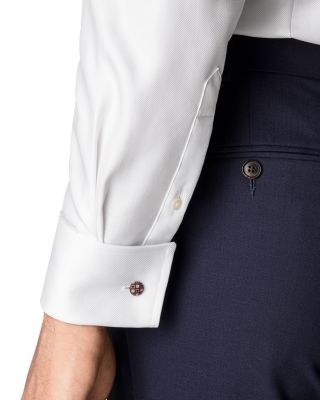 Contemporary Fit Diagonal Weave Dress Shirt