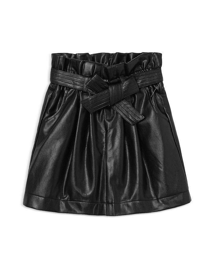 Habitual Kids Girls Faux Leather Paperbag Waist Skirt Big Kid