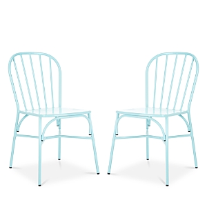 Shop Safavieh Everleigh Outdoor Side Chair, Set Of 2 In Light Blue