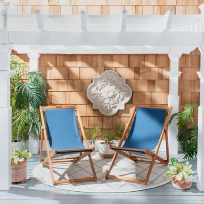 Loren Outdoor Sling Chair, Set of 2