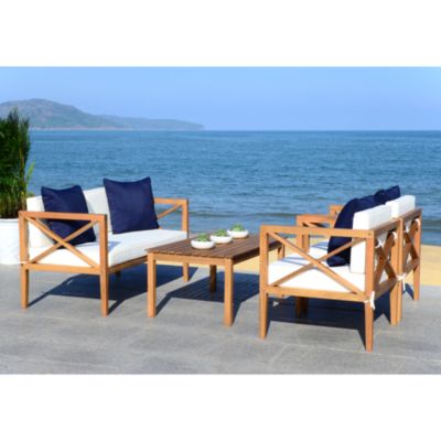 Nunzia 4 Piece Outdoor Living Set with Accent Pillows