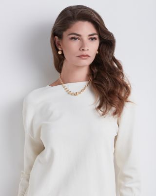 18 K Yellow Gold Bead Necklace, 17&amp;quot;