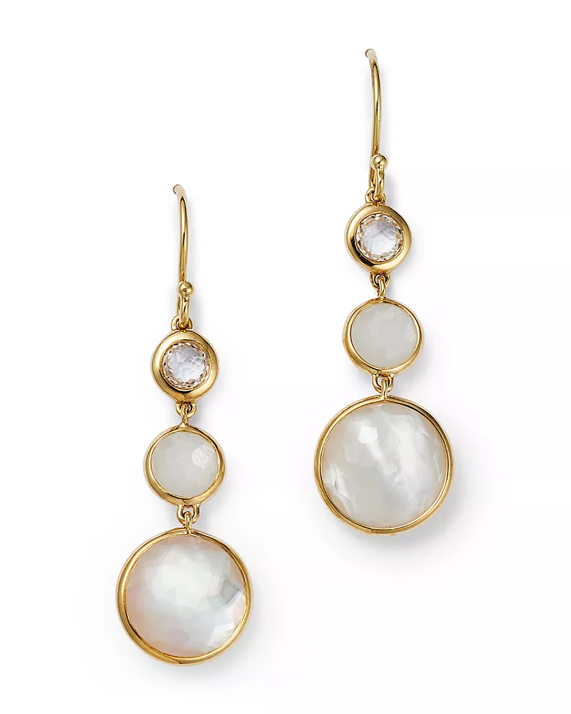 Ippolita 18K Yellow Gold Lollipop Multi Stone Triple Drop Earrings