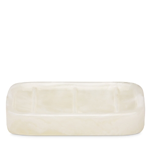 Pigeon & Poodle Abiko Soap Dish In Pearl Whte