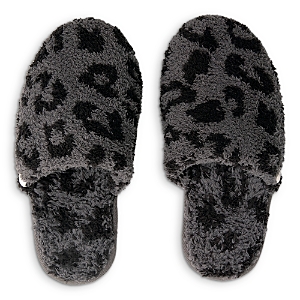 Shop Barefoot Dreams Women's Cozychic Barefoot In The Wild Slippers In Graphite/carbon