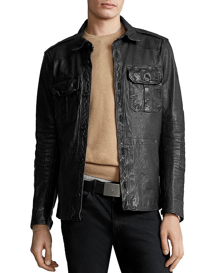 Polo Ralph Lauren Leather Shirt Jacket | Bloomingdale's