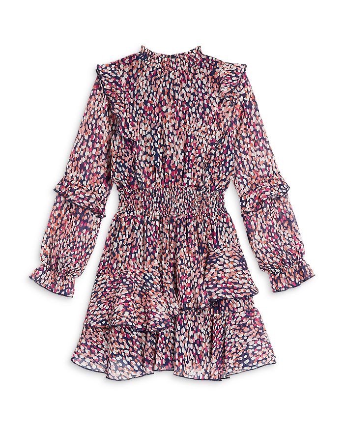 AQUA Girls Long Sleeve Ruffle Dress Big Kid 100 Exclusive
