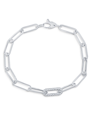 Bloomingdale's Diamond Paperclip Bracelet In 14k White Gold, 0.60 Ct. T.w. - 100% Exclusive