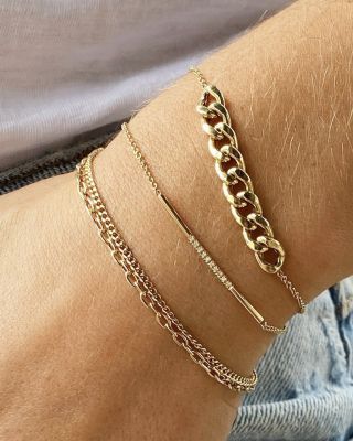 14K Yellow Gold Double-Chain Bracelet
