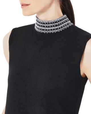 Embroidered Mock Neck Tank