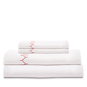 John Robshaw Stitch Sheet Set, King In Coral