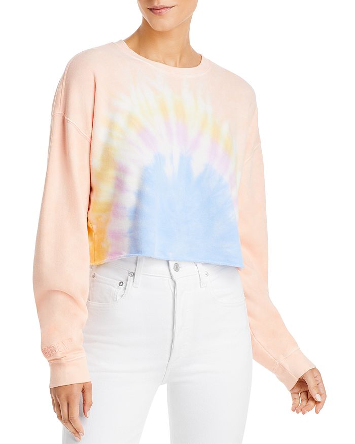 WSLY Cropped Tie Dyed Sweatshirt | Bloomingdale's