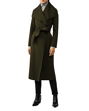 Mackage Mai Lightweight Wrap Wool Coat In Army