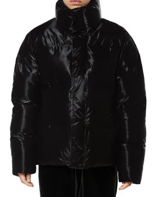 rains boxy puffer jacket black