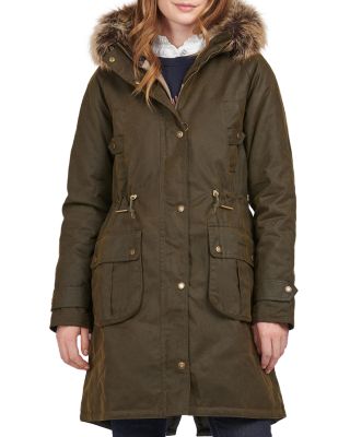 Barbour coat with fur hood best sale