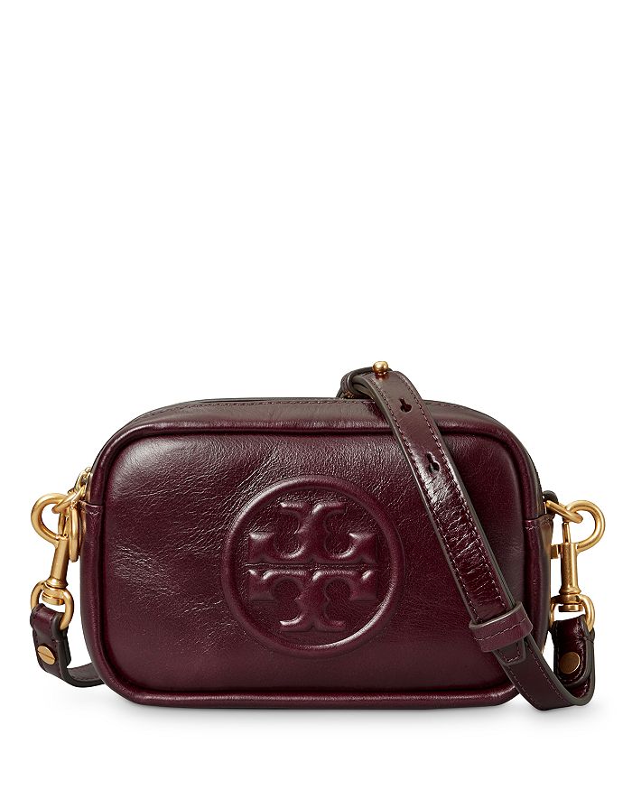 TORY BURCH Leather Frances CROSSBODY Purse Bag In Pink Pebbled Leather