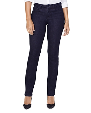 Shop Nydj Petite Marilyn High Rise Straight Jeans In Rinse