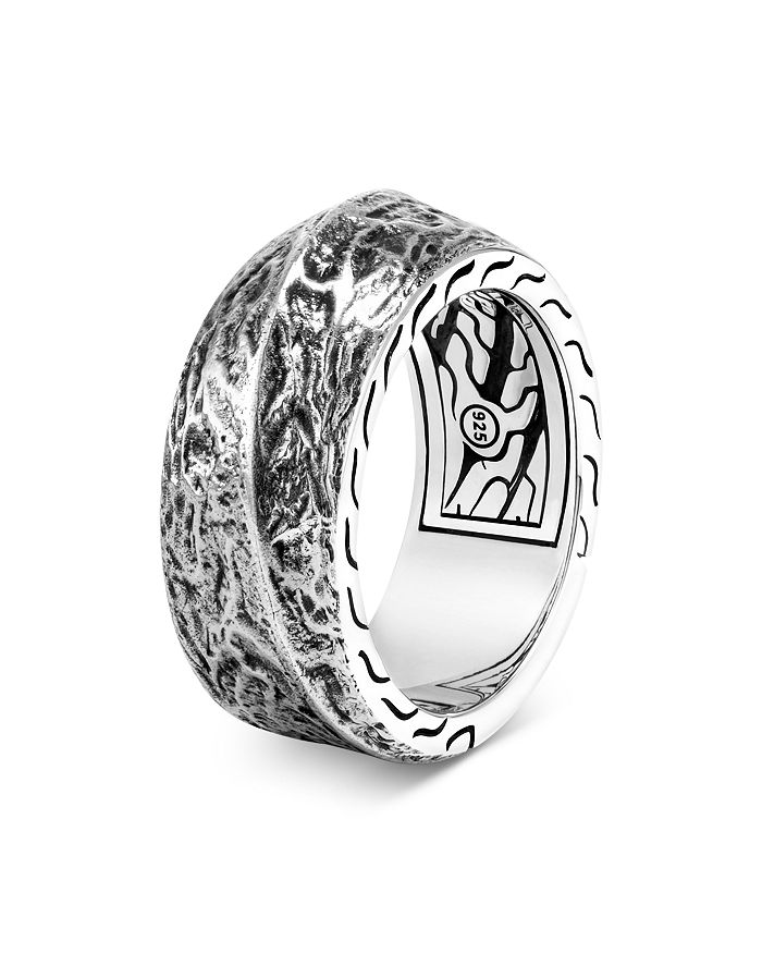John Hardy Sterling Silver Classic Chain Reticulated Band In Silver