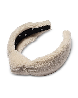 Lele Sadoughi Teddy Knotted Headband In Camel
