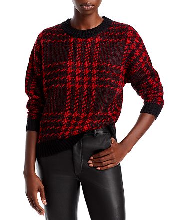 AQUA - Plaid Crewneck Sweater - 100% Exclusive