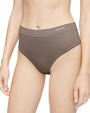 Calvin Klein One Size High Waist Thong In Toasted Taupe