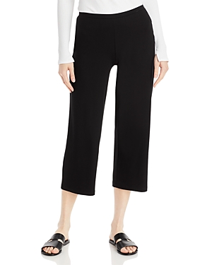 Shop Eileen Fisher Straight Cropped Pants In Black