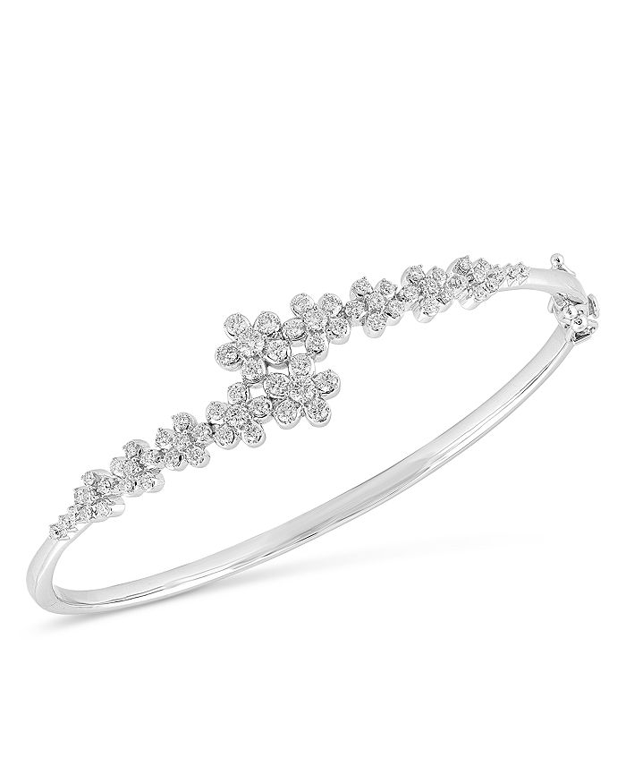 Bloomingdale's - Diamond Bangle Bracelet in 14K White Gold, 1.0 ct. t.w. - 100% Exclusive