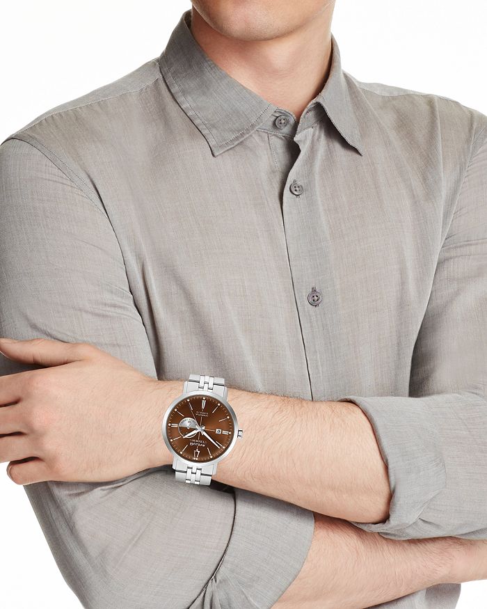 Shop Bulova Aerojet Watch, 41mm In Brown/silver
